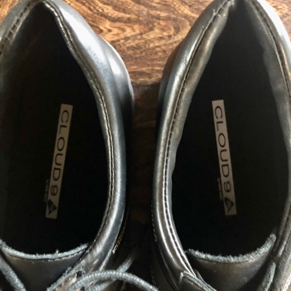 Nine West Cloud 9 Omarr Black Leather Lace Up Shoes - Size 8M (NWT) - Picture 3 of 12